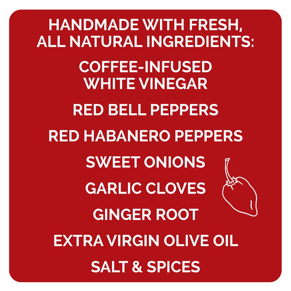 Red Habanero & Black Coffee Hot Sauce - 5oz.