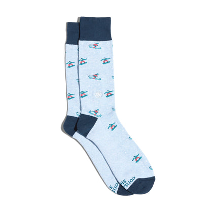 Socks that Support Youth Sports | Blue Skiers & Snowboarders