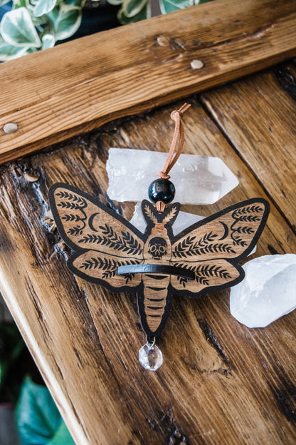 Death's Head Moth Airplant Holder Hanging Suncatcher