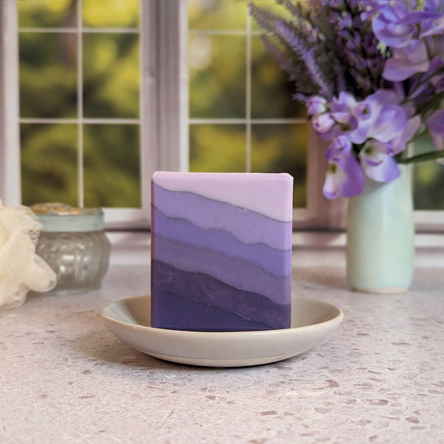 Flowering Fields - Purple Ombre Shea Butter soap