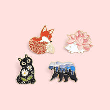 Load image into Gallery viewer, Woodland Creatures Enamel Pin
