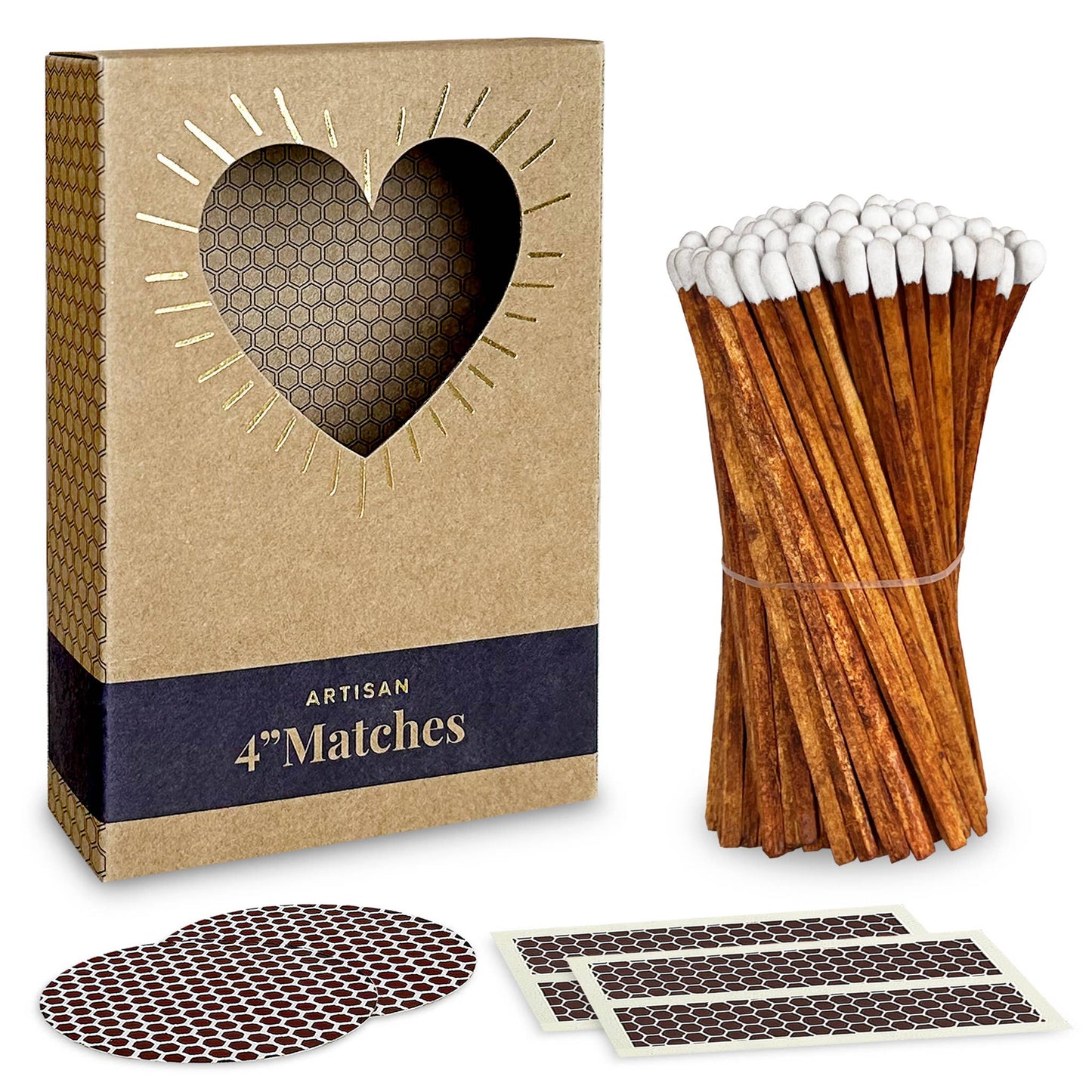 4" Refill Matches - Colors of Your Choice + Striker Stickers