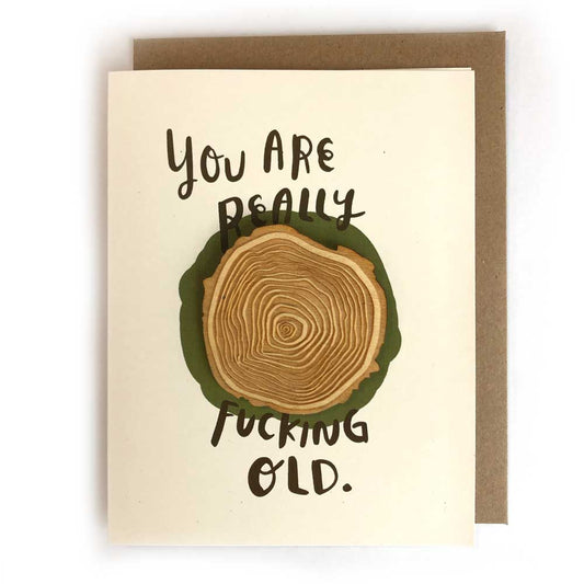 Really Old - Tree Rings Magnet w/ Card