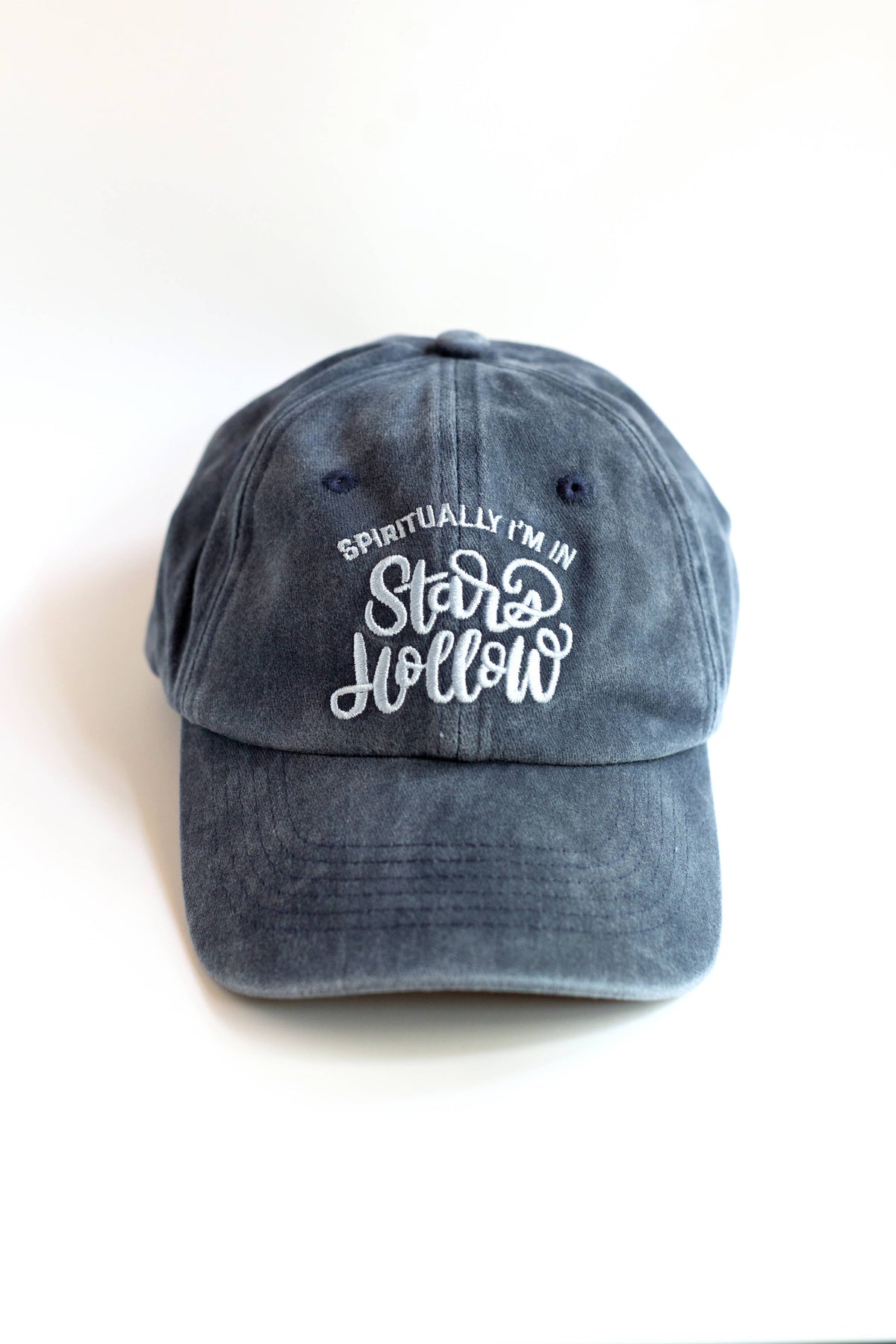 Spiritually I'm in Stars Hollow Embroidered Washed Dad Cap