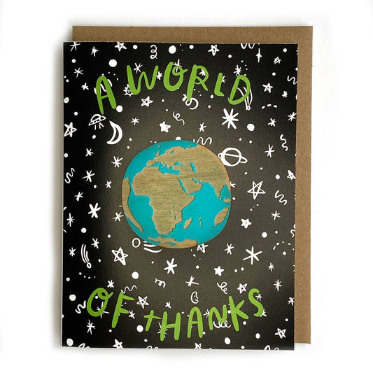 World of Thanks - Globe Magnet w/ Card