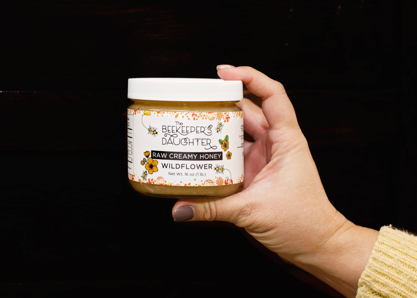 16oz Raw Creamy Wildflower Honey