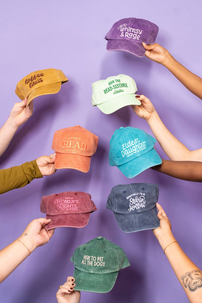 Spiritually I'm in Stars Hollow Embroidered Washed Dad Cap