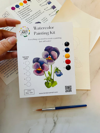 Pansy Watercolor Kit