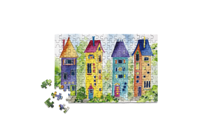 Gnome Homes Mini Jigsaw Puzzle Unique Gift for mom