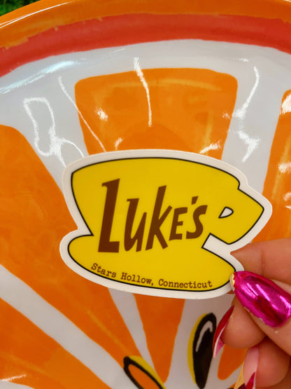 Luke’s Diner Gilmore Girls Waterproof Clear Sticker