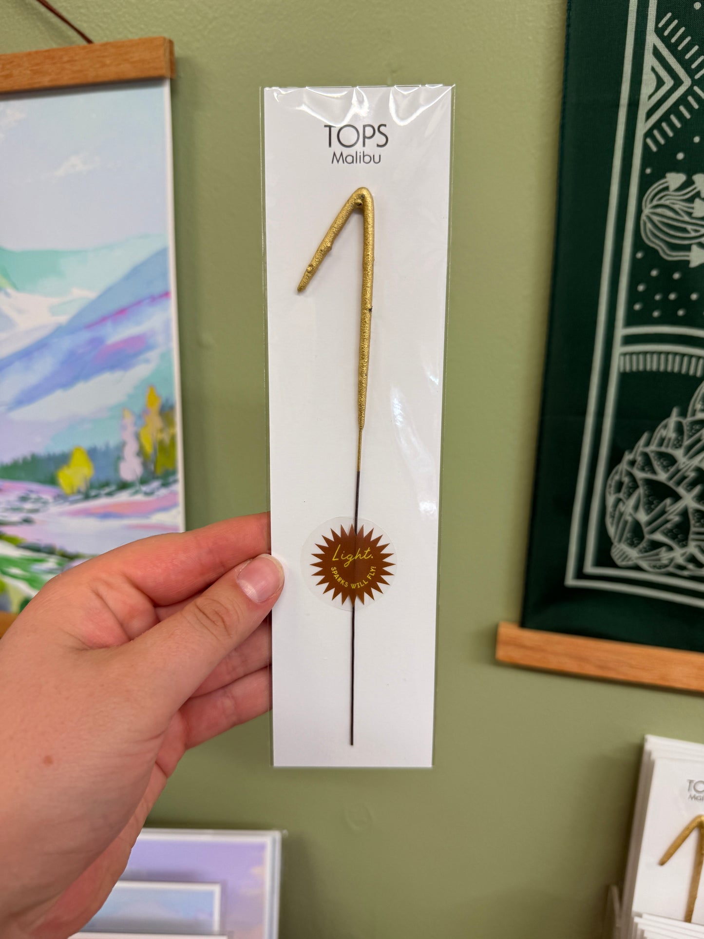 8" Gold Number Sparkler Wands