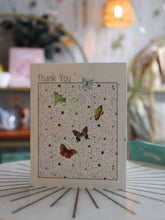 Load image into Gallery viewer, Plantable Thank You Card | Wildflower Card | Butterflies 
