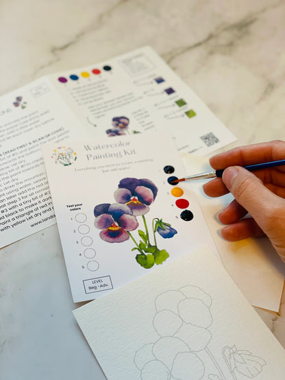 Pansy Watercolor Kit