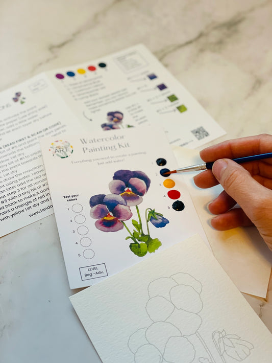 Pansy Watercolor Kit