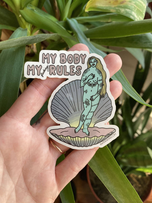 My Body My Rules Sticker