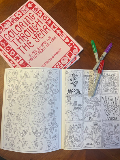 Coloring Through the Year Coloring Book