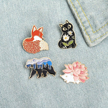 Load image into Gallery viewer, Woodland Creatures Enamel Pin
