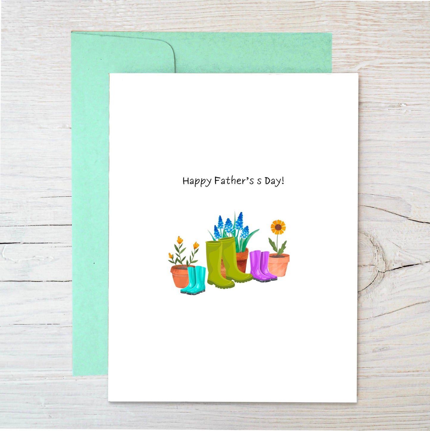 Plantable Card | Father’s Day Card | Eco Card | Garden Boots