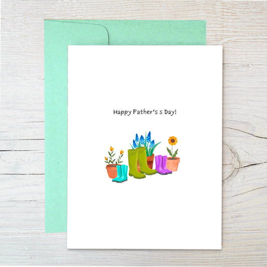 Plantable Card | Father’s Day Card | Eco Card | Garden Boots