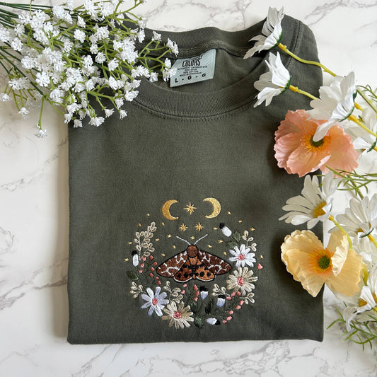 Embroidered Butterfly Cottagecore Tshirt