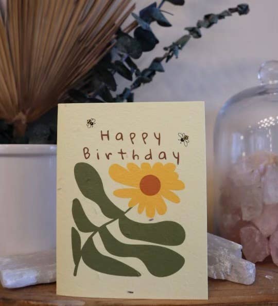 Plantable Birthday Card | Sunflower Seed Flower Card | Eco 