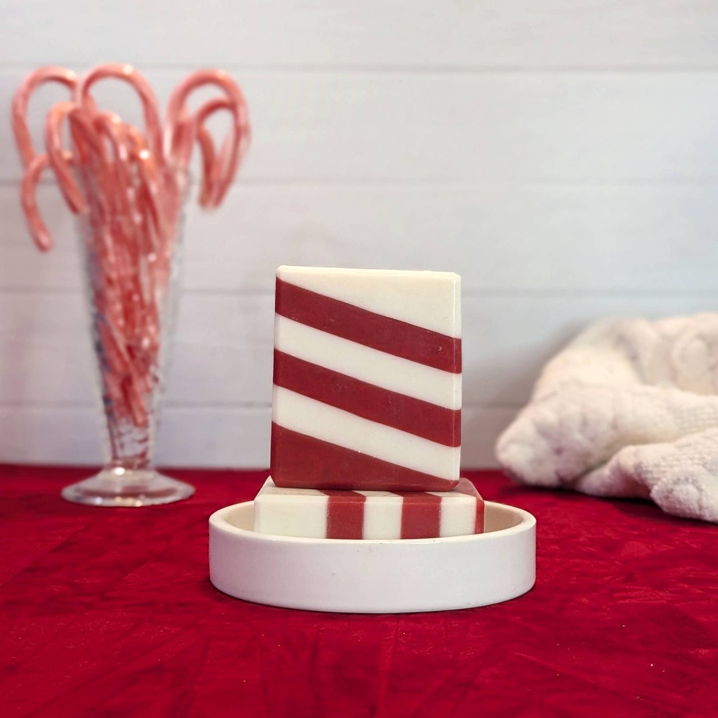 Candy Cane - Red & White Holiday Soap
