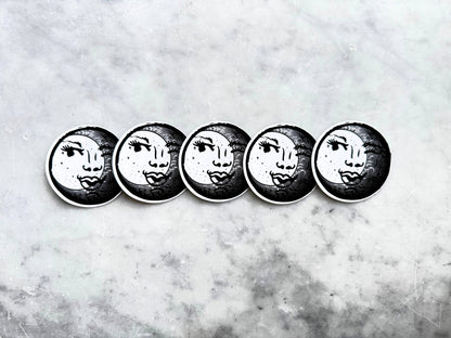 Celestial Glance - Moon Face Sticker