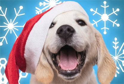 Santa Paws Mini Jigsaw Puzzle christmas dog stocking stuffer