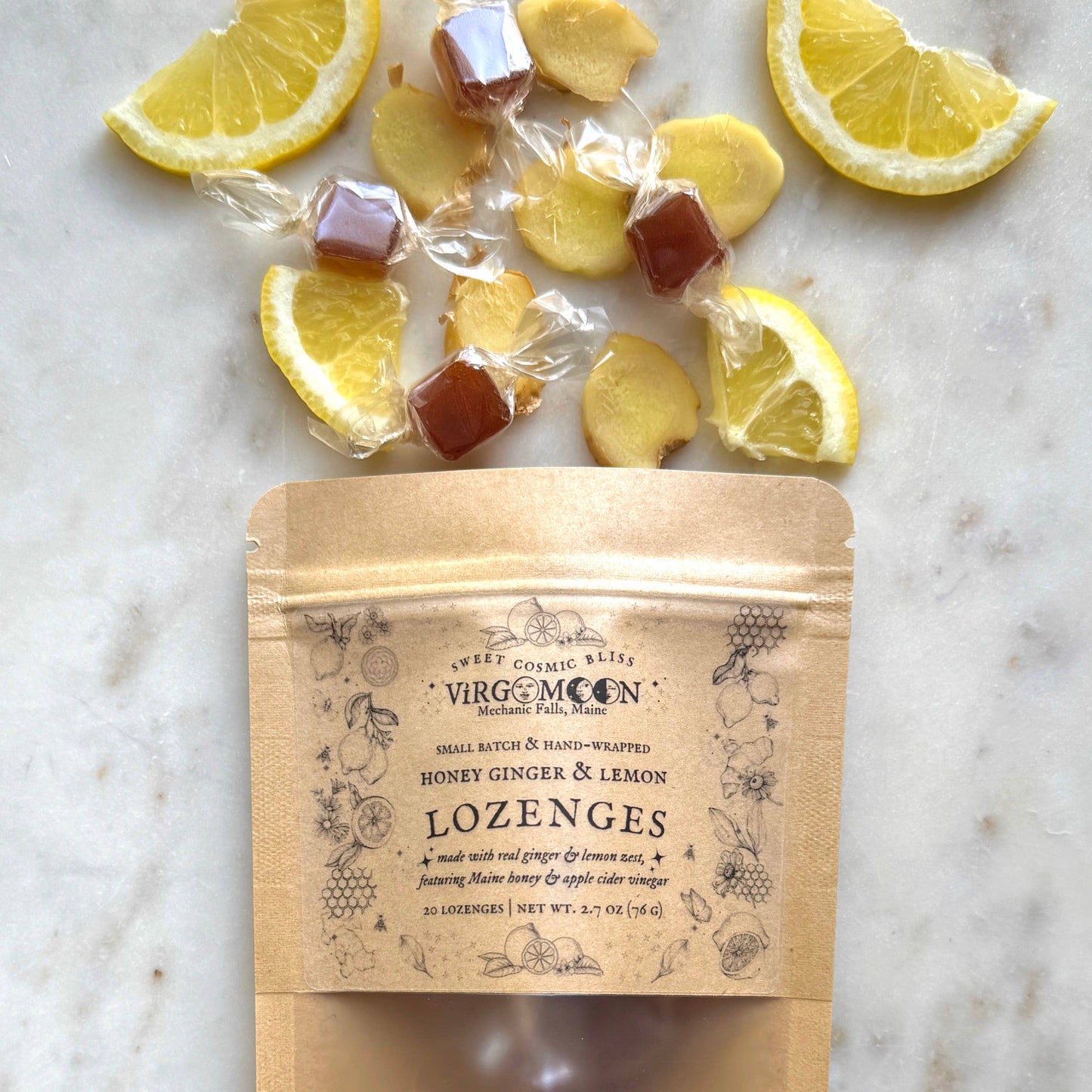 Honey Ginger & Lemon Lozenges - Bright & Soothing Warmth