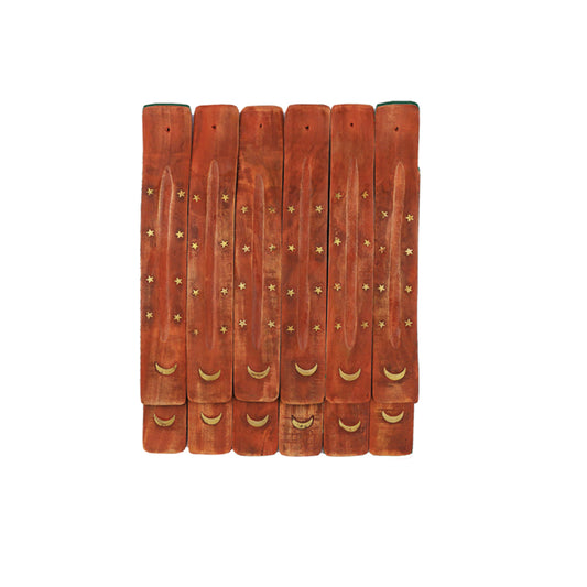 Wooden Incense Ash Catcher w/ Moon