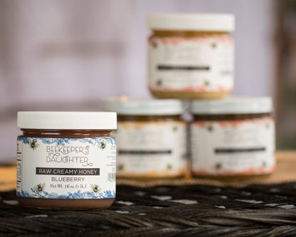 16oz Raw Blueberry Creamy Honey