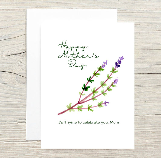 Plantable Card | Mother’s Day Card | Thyme to Celebrate You