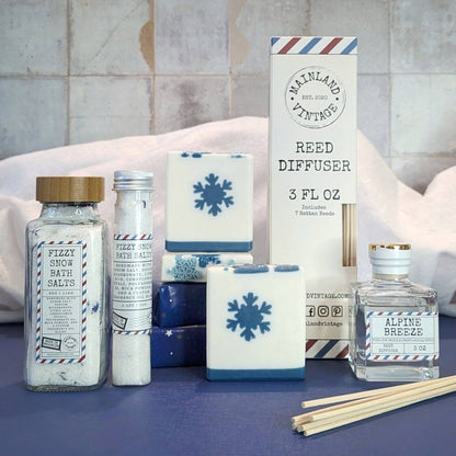 Winter Wonderland - Blue and White Holiday Goats Milk Soap