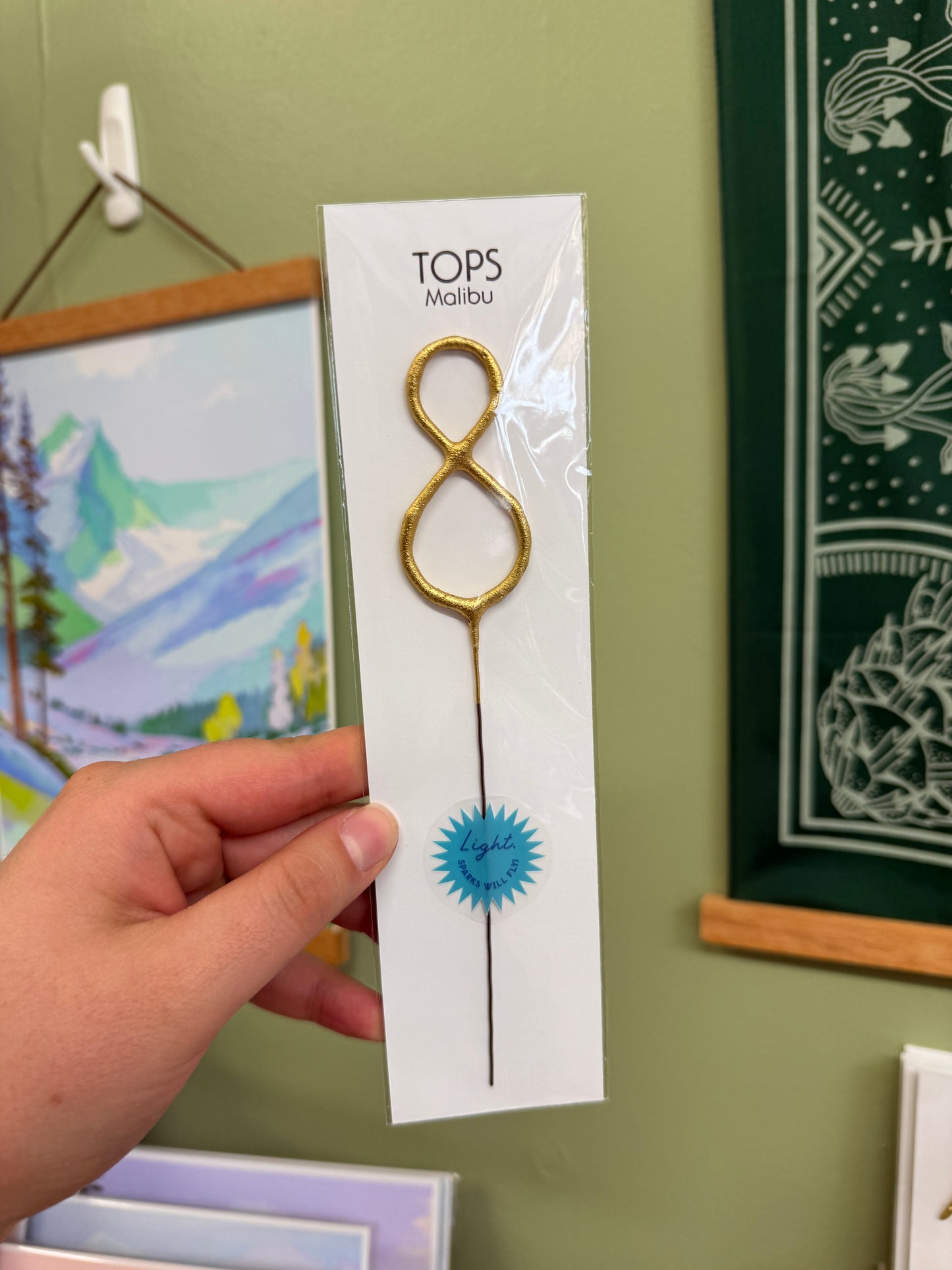 8" Gold Number Sparkler Wands