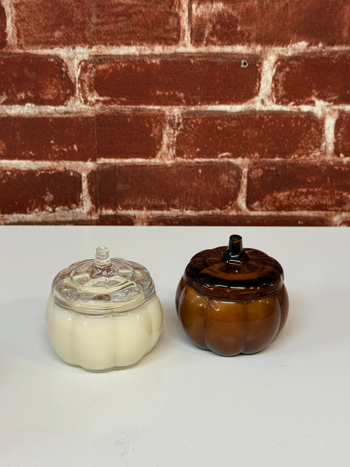 Glass Pumpkin Jar Soy Candle