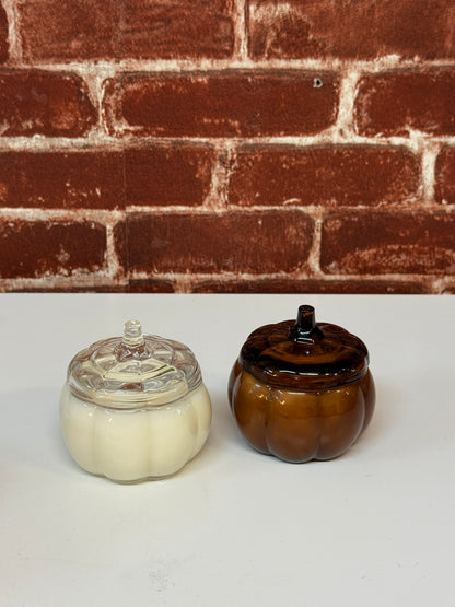 Glass Pumpkin Jar Soy Candle