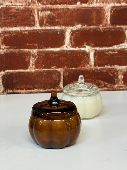Glass Pumpkin Jar Soy Candle