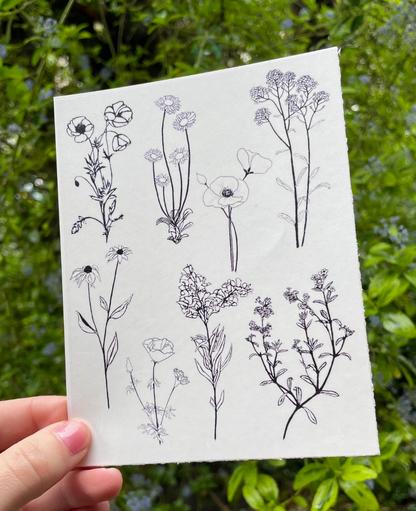 Temporary Tattoo Sheet