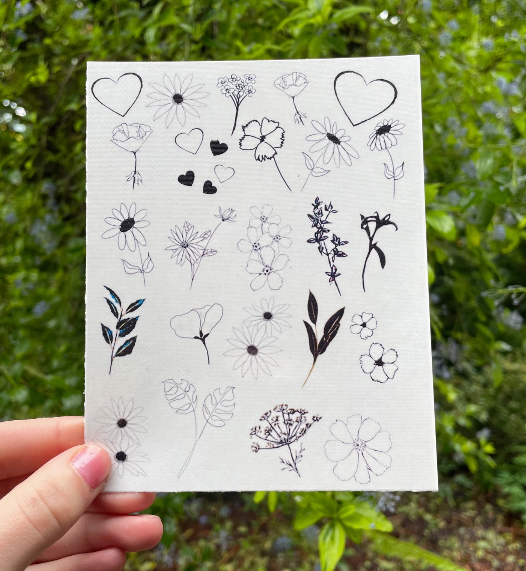 Temporary Tattoo Sheet