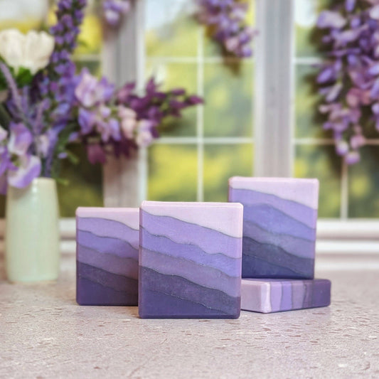 Flowering Fields - Purple Ombre Shea Butter soap
