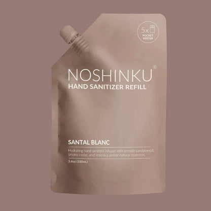 Santal Blanc Hydrating Hand Sanitizer Spray Refill Pouch