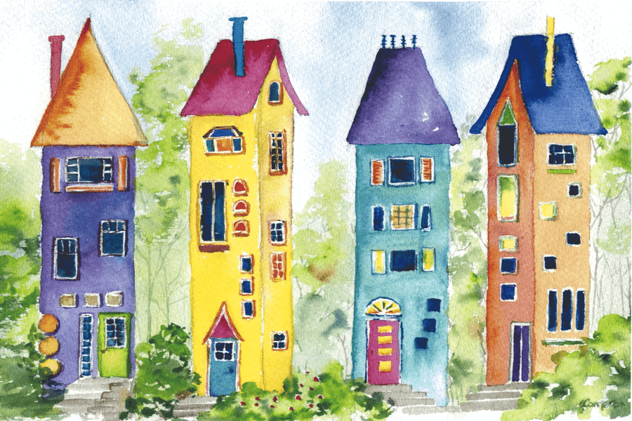 Gnome Homes Mini Jigsaw Puzzle Unique Gift for mom