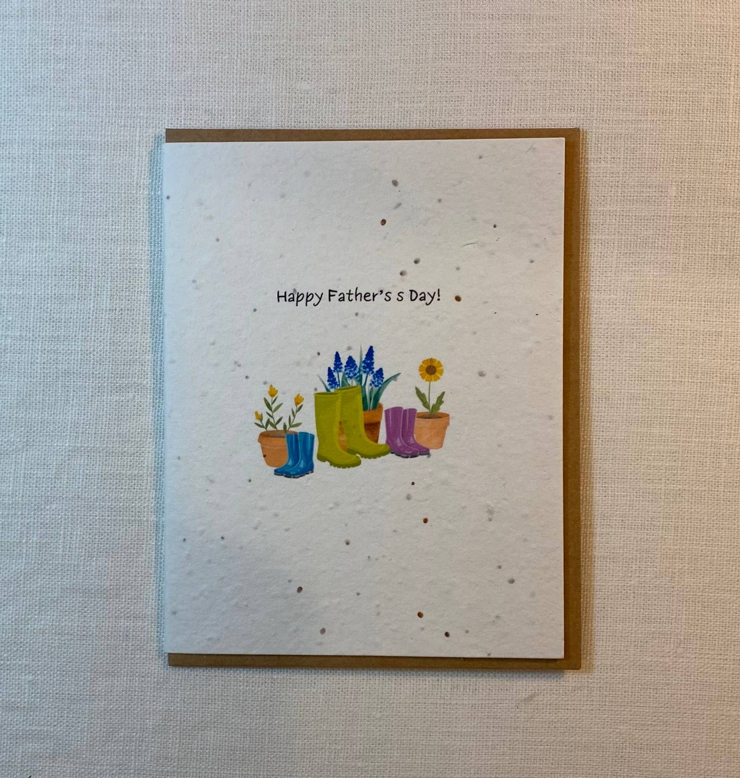 Plantable Card | Father’s Day Card | Eco Card | Garden Boots