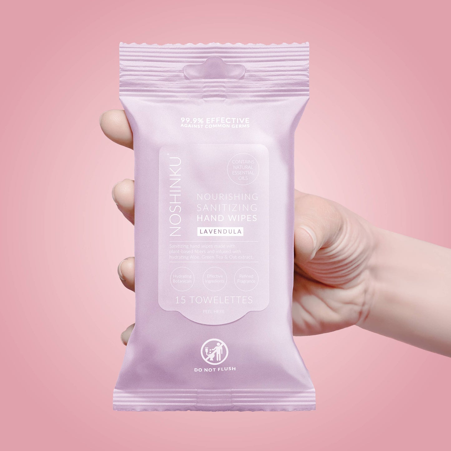 Lavender Nourishing Hand Sanitizing Travel Wipes