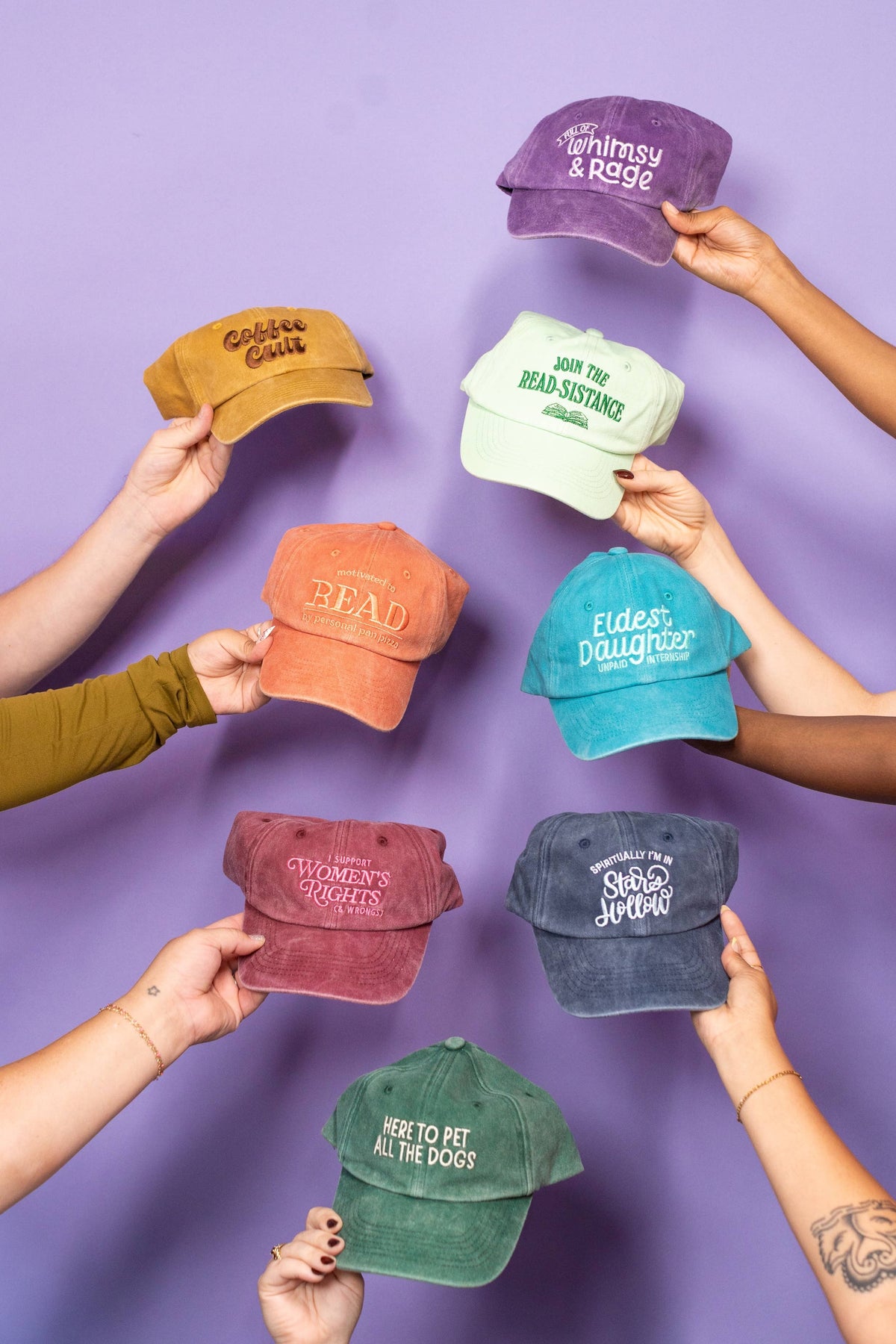 Spiritually I'm in Stars Hollow Embroidered Washed Dad Cap