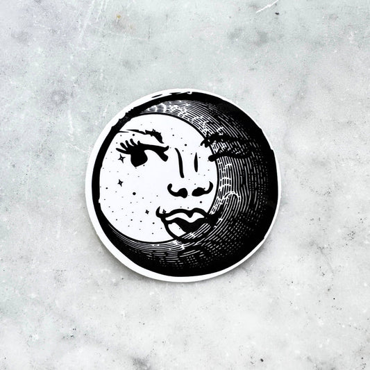 Celestial Glance - Moon Face Sticker