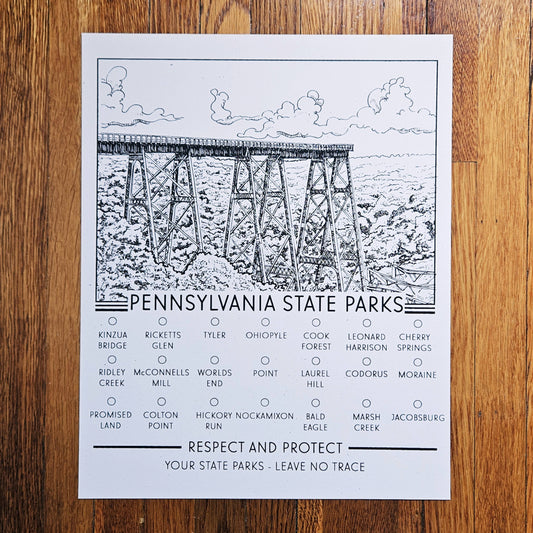 Pennsylvania State Parks - Hand-pulled Screen Print