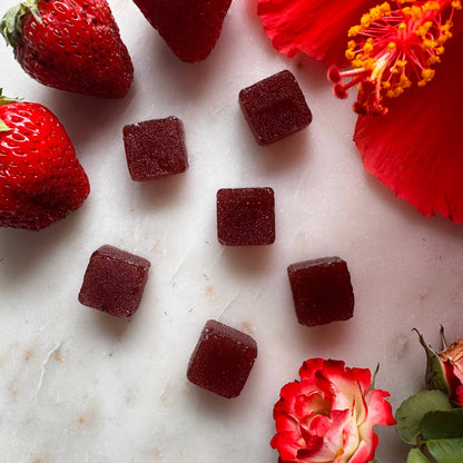 Strawberry Hibiscus Rose Lozenges