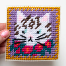 Load image into Gallery viewer, White Cat Needlepoint Kit
