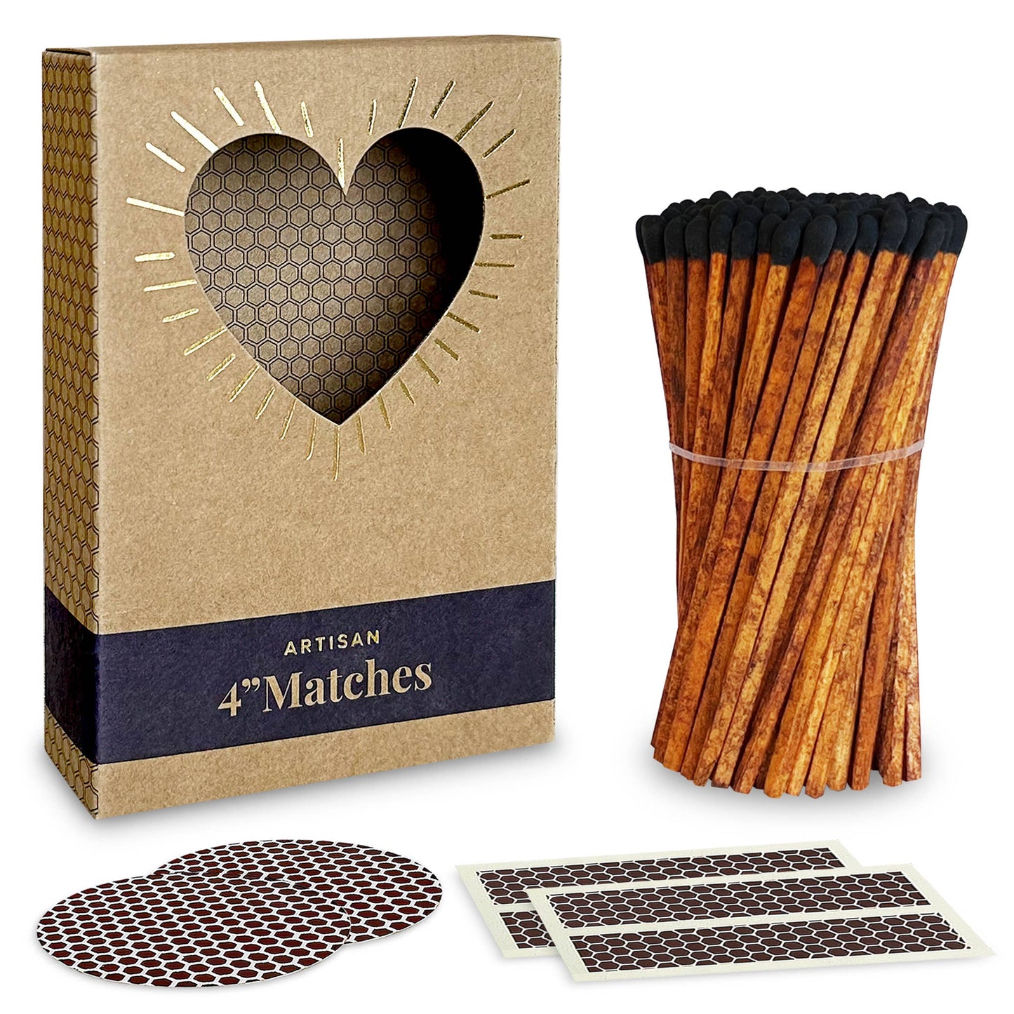 4" Refill Matches - Colors of Your Choice + Striker Stickers